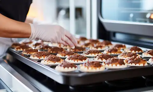 Cupcakes in a bakery